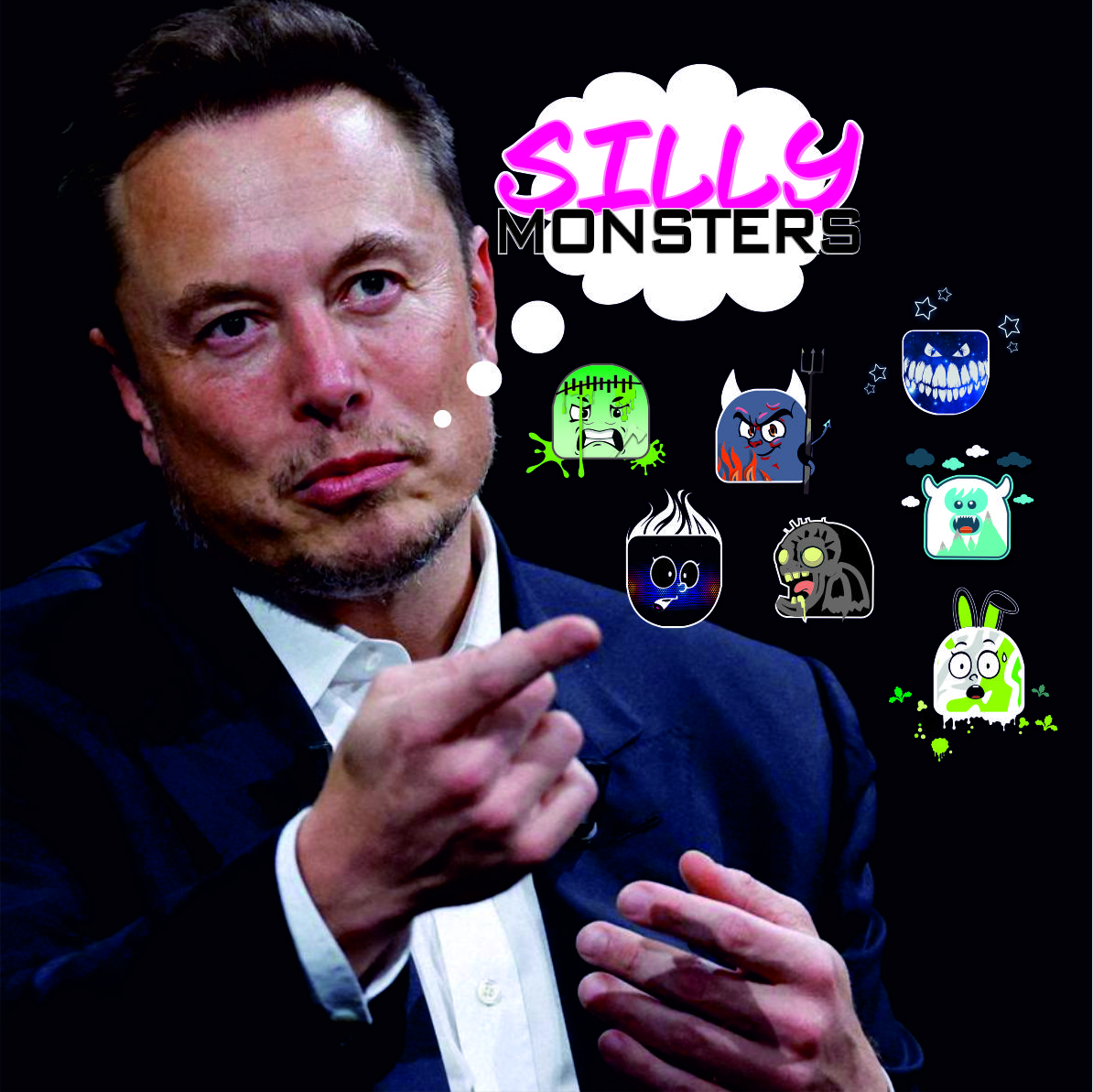 SMonstersWorld's tweet photo. When Elon Musk meets the Silly Monsters, he'd probably be just as excited as we are! 🤖🚀 They're ready to conquer the NFT universe – and who knows, maybe even Mars! 🌍👾 #SillyMonsters #NFT #ElonKnowsBest #SpaceX #MarsMission #ElonMusk https://t.co/nLcGhKf2Qs