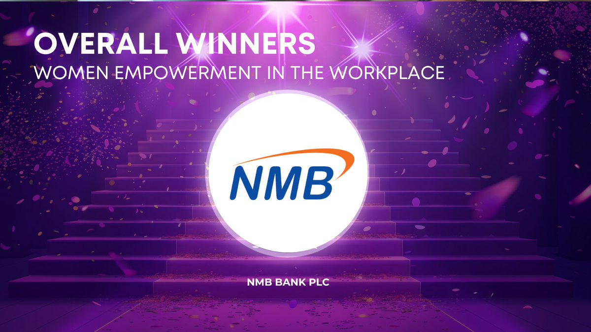 Overall Winner of the Women Empowerment In The Workplace Award is NMB Bank PLC. Congratulations!

#GenderAwards