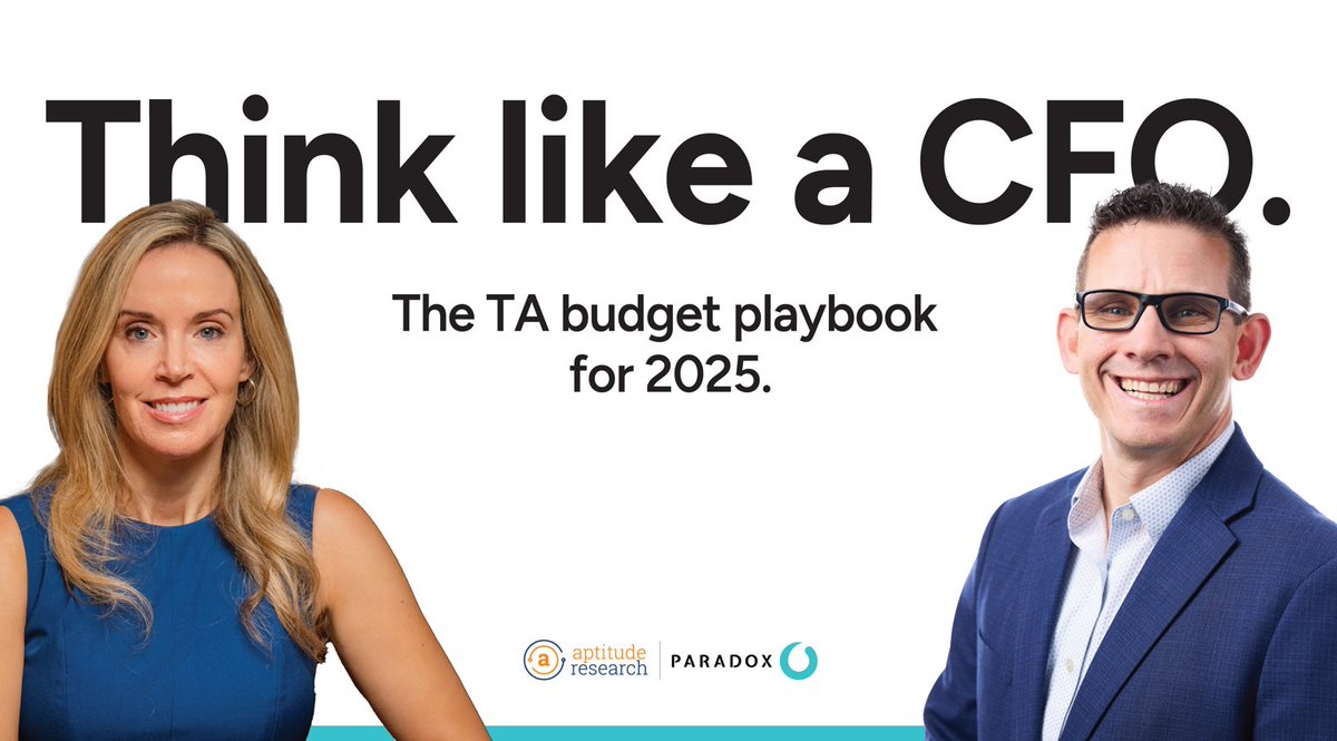 Join us for Monday's #webinar as <a href="/Madtarquin/">Madeline Laurano</a> &amp; Ross Grainger, CFO at <a href="/ParadoxOlivia/">Paradox</a>, showcase how #TAleaders can #thinklikeaCFO in 2025 to do more with less + set their budgets up for success.

🗓️: Monday at 1 PM ET
🔗: us02web.zoom.us/webinar/regist………   

#HRTech #TalentAcquisition