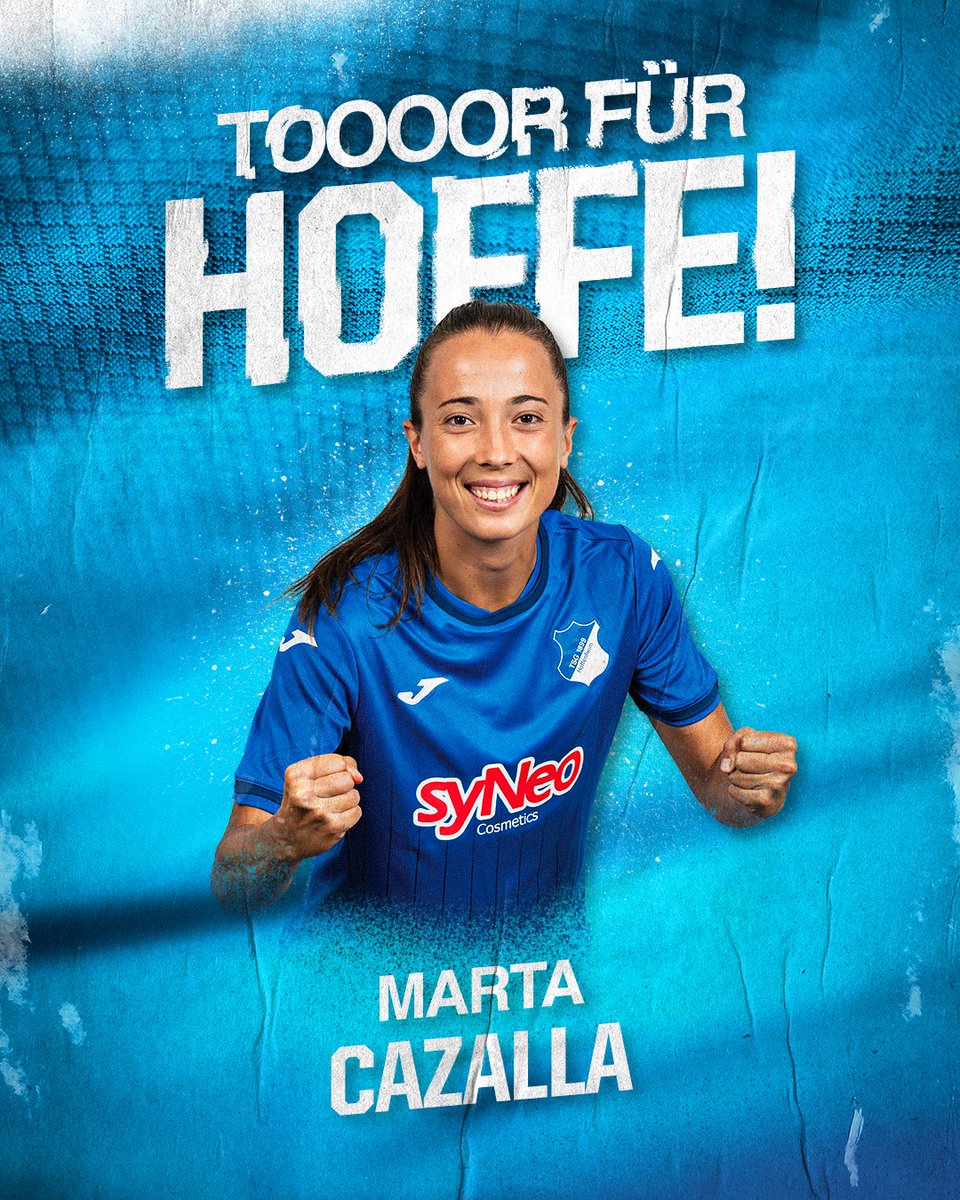 TOOOR! #CAZALLA

Nach einem verzögert ausgeführten Freistoß kommt Marta #CAZALLA auf Höhe des Elfmeterpunkt völlig frei an den Ball und kann mit rechts ins linke untere Toreck abschließen. 4:0 für die TSG!

| 81' |🔵 0:4 ⚪️| #BOCTSG #TSGFrauen #DFBPokalFrauen |