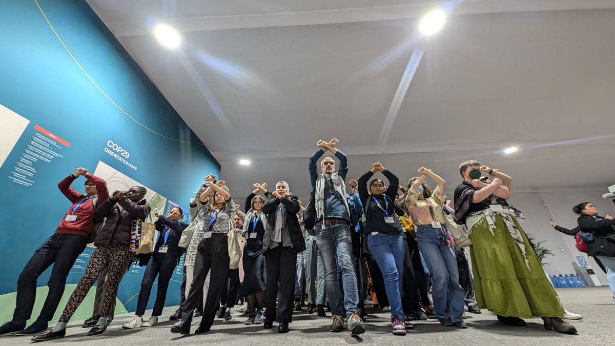 🌍 #COP29 was supposed to end today. But it did not. 

✊ Civil Society rejects the current text for climate finance and urges Global South parties to do the same. We demand rich countries to #PayUp.
