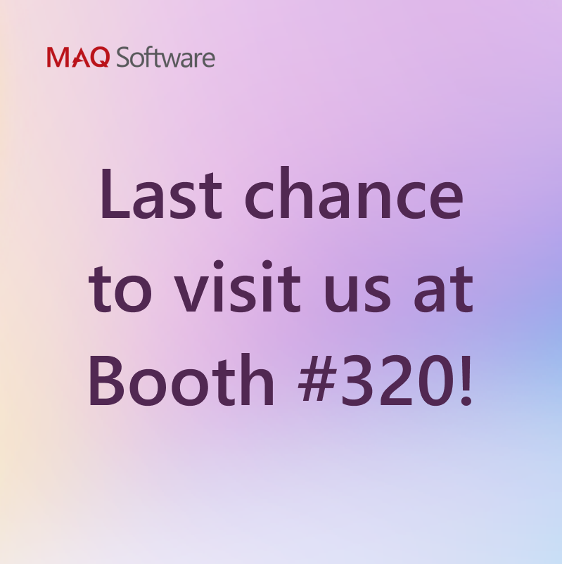 maqsoftware's tweet photo. Last chance to visit us at Booth #320 before #MSIgnite wraps up! Visit our booth to learn how our AI-powered innovations can improve your data insights.

#MSIgnite #MicrosoftPartners #Day4 https://t.co/diz3EREKdw