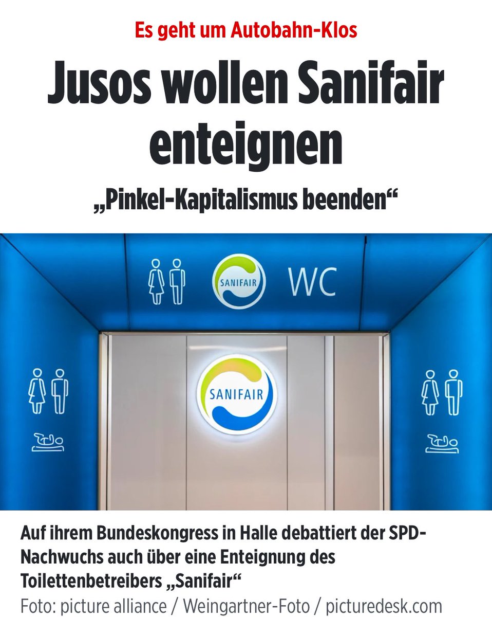 Die Sanifair-Toiletten gehören schließlich zu den wenigen Dingen in Deutschland, die noch nicht aussehen wie eine Woche Randale in Lampukistan.