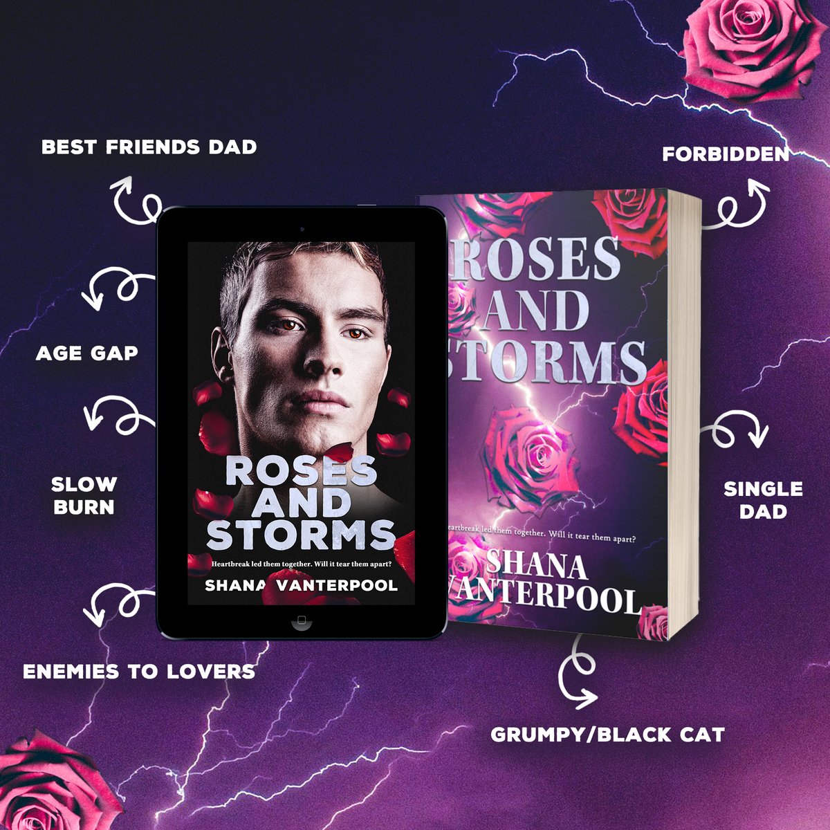 shanavauthor's tweet photo. 🚨ROSES AND STORMS! Forbidden love, grumpy bickering goodness &amp; an unforgettable love story releasing 11/26! https://t.co/7PqOqoKKGX 99¢ for a limited time

#romancenovel #booktok #enemiestolovers #agegap  #forbiddenromance #read #mustread #goodreads #99cents #amreading #bookworm https://t.co/sK2BOM4vym