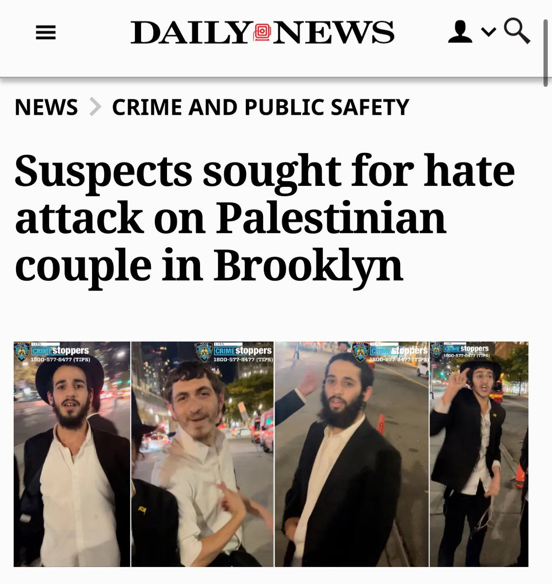 StopArabHate's tweet photo. 🚨 Who are these men?

NYC police are pursuing them for an alleged hate crime that left one woman beaten and hospitalized https://t.co/4usDh2zJcX
