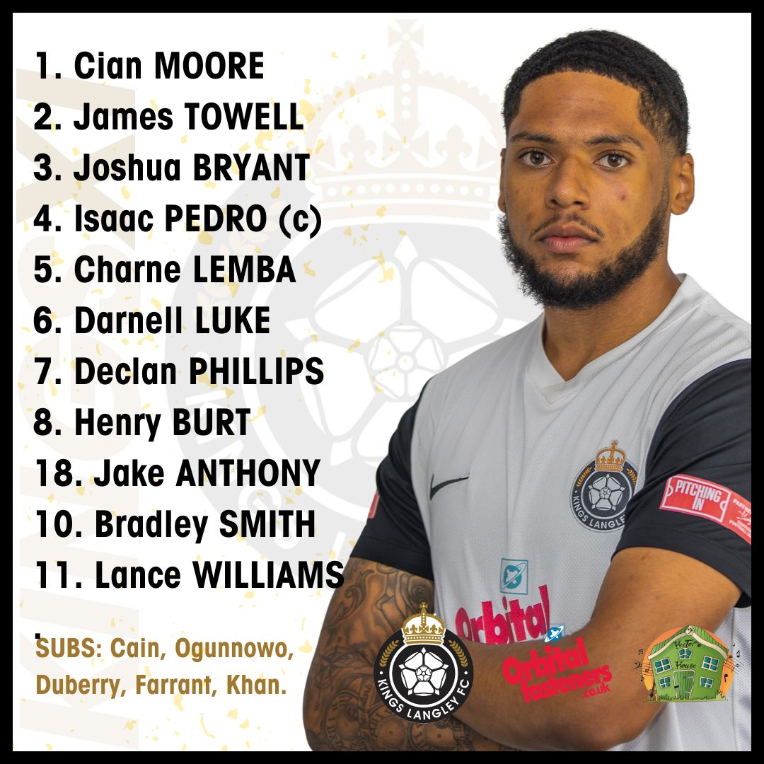 Your Kings XI for tonight's league fixture against Ware FC. 

Kick-off is about 20 minutes away.