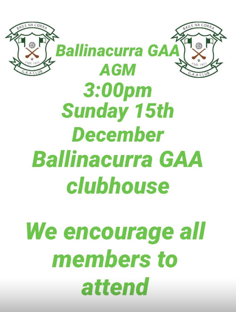 BAILE NA CORRA GAA (@ballinacurra1) on Twitter photo 