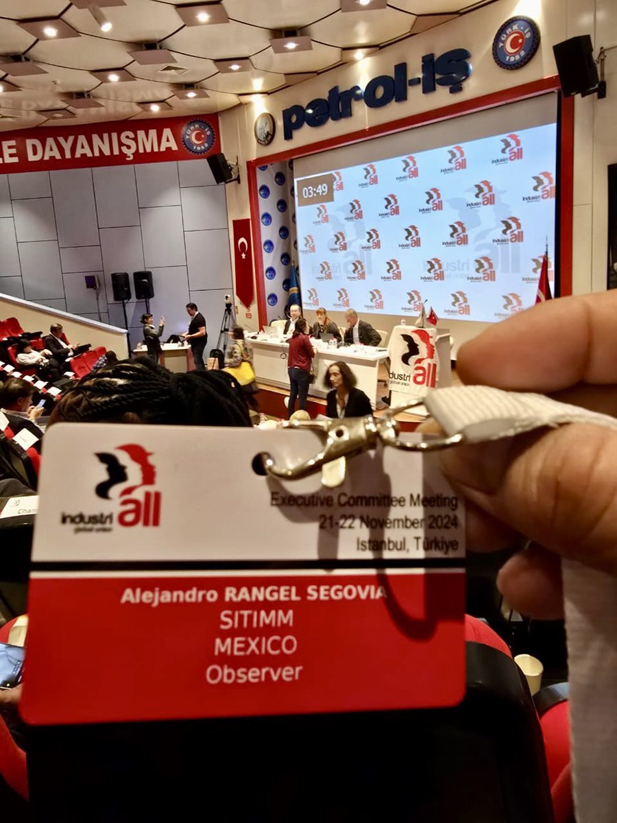 🌍🤝 ¡La <a href="/CTM_MX/">CTM Nacional</a> y Alejandro Rangel, Secretario General del <a href="/SITIMM_CTM/">SITIMM</a>, presentes en Turquía!

En la Conferencia Mundial de Industrial GLOBAL Union, acudieron representantes de más de 50 países, incluidos México 🇲🇽, Brasil 🇧🇷 y Argentina 🇦🇷.