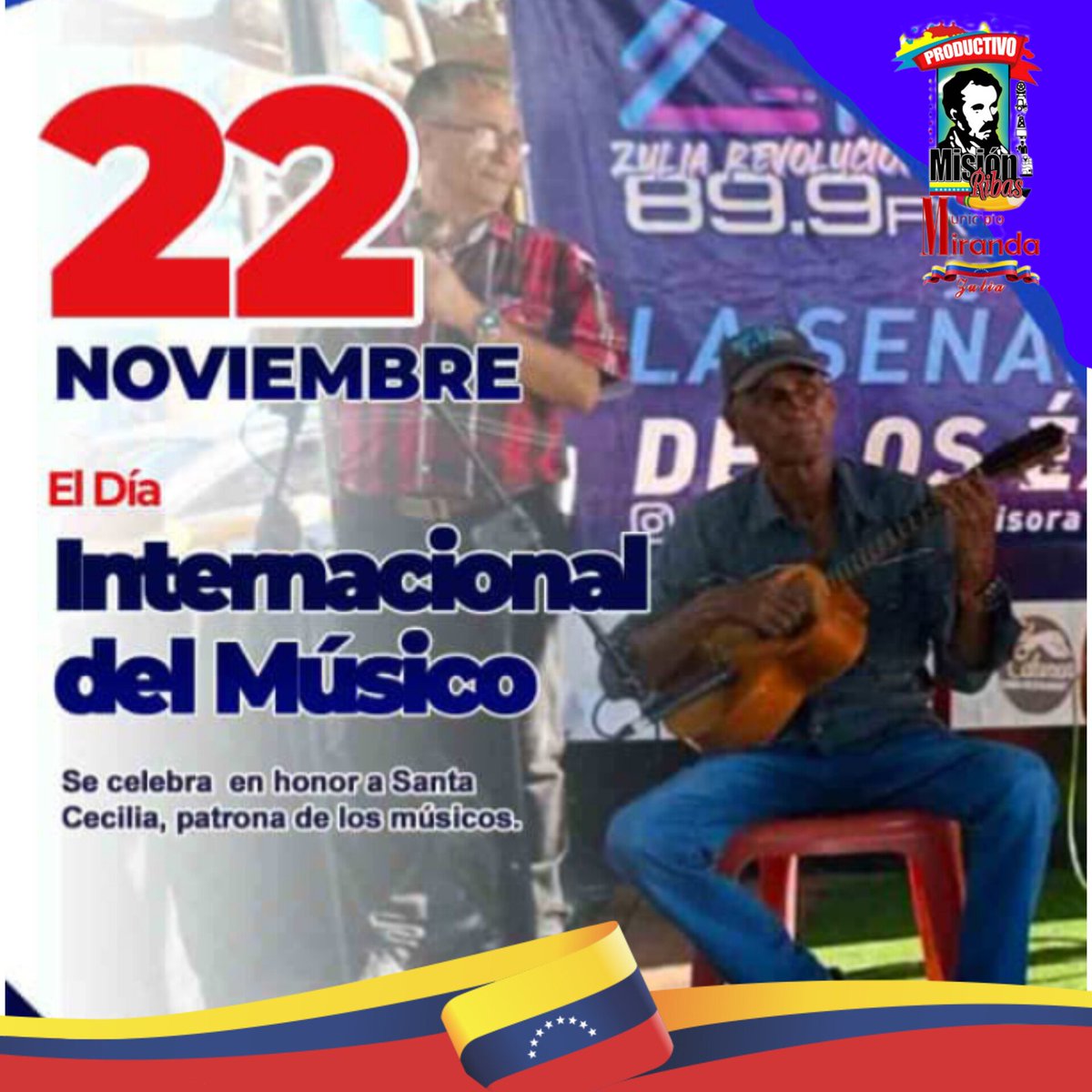 #Efemérides Día Internacional del Músico ❤️🎵🎶🎼🎧🎙️.
@hectorrodriguezcastro
@mppeducacion
@profelaya 
<a href="/DraGerencia/">Dra Macri Alcalá</a>
<a href="/misionribaszul1/">Misión Ribas Zulia</a>
@misionribasoficial
<a href="/cdcezulia/">Centro de Desarrollo de la Calidad Educativa Zulia</a>
