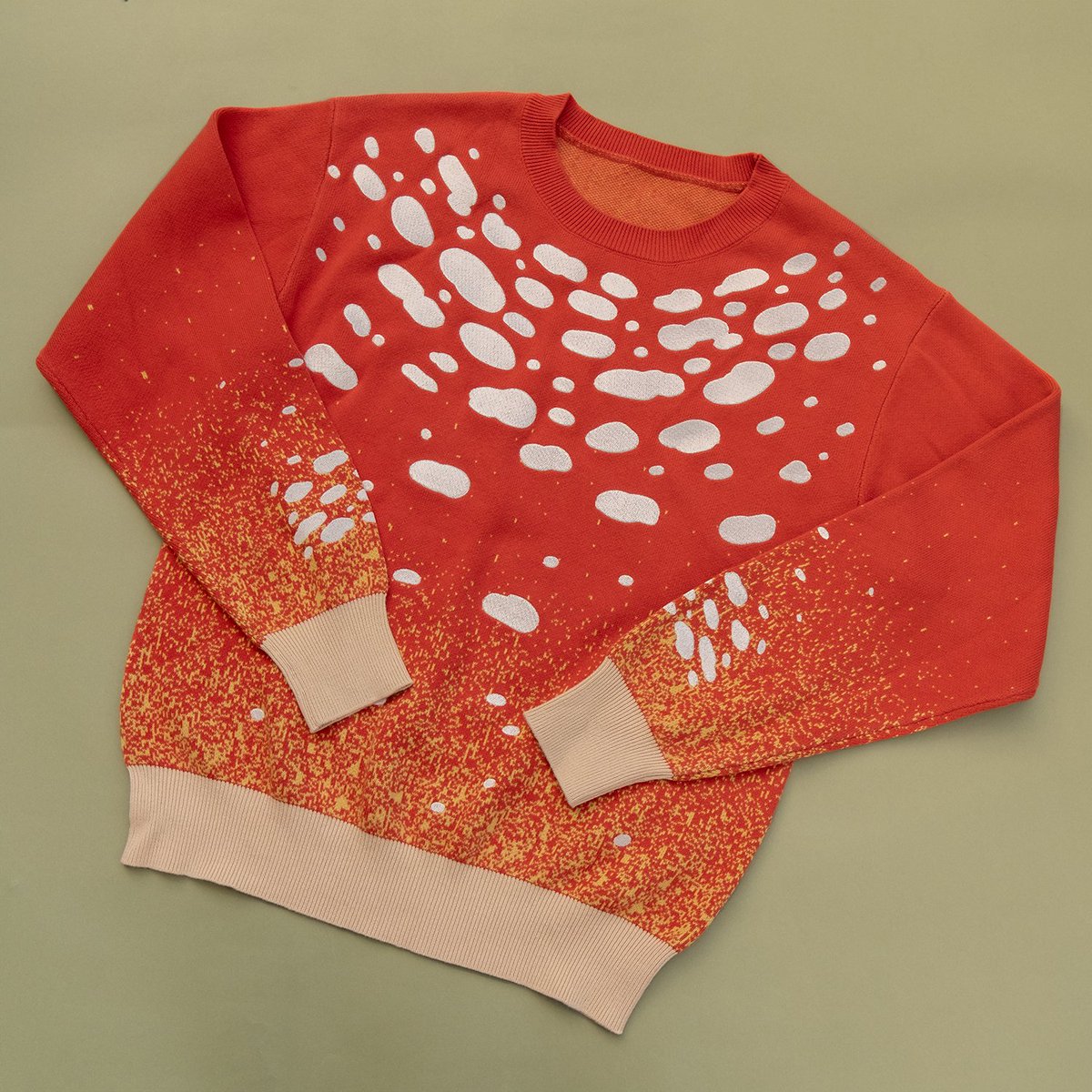 morningwitchy's tweet photo. amanita sweaters will return as well!

these are actually finished with production ahead of schedule and are on the way to us now - so if you want to receive this sweater in December while also preordering other items, be sure to place 2 orders! https://t.co/QPwyrYgm5A