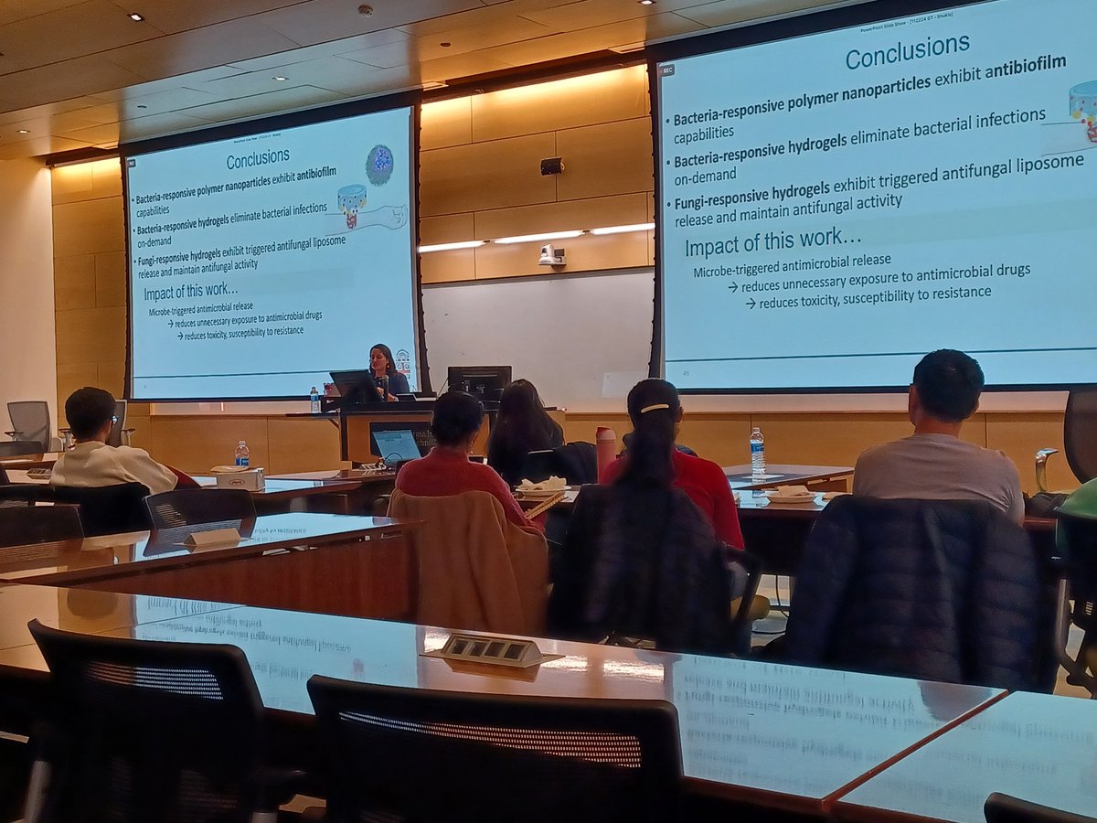AJosiah7's tweet image. Massive thanks to Dr. Shukla for her incredibly engaging talk today on smart antimicrobial drug systems and the innovative role of hydrogels in wound healing! 

It was an excellent hour and I can&apos;t wait to hear of more of her lab&apos;s groundbreaking work! @ShuklaLab @CoulterBME