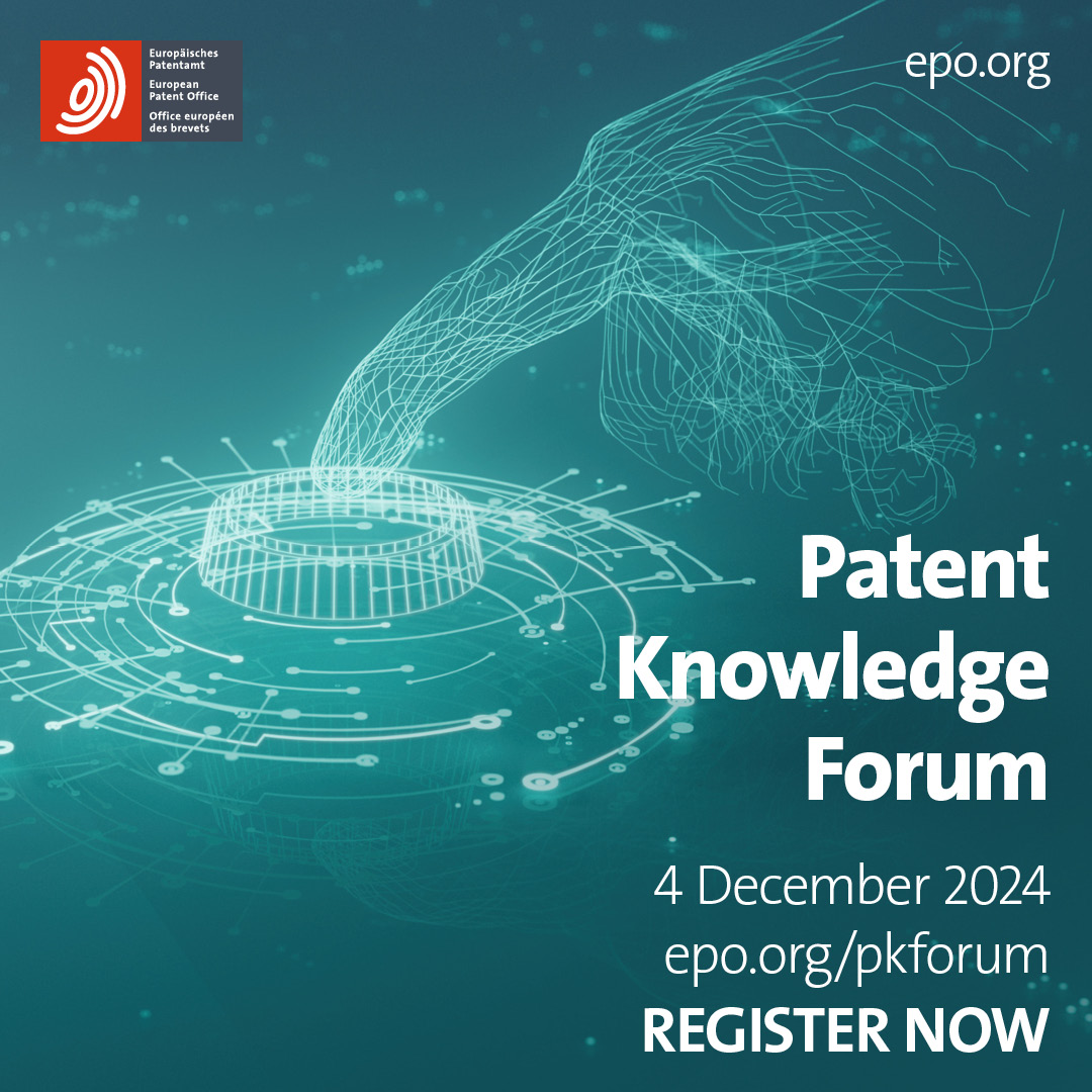 EPOorg's tweet photo. 📅 Discover the power of patent analytics for business and tech strategy. Join #PKForum 2024 to see what’s possible with the Technology Intelligence Platform & more.
Register for free ➡️ https://t.co/C5USqz6S7d
#PKForum2024 #PatentData https://t.co/bMxlwkDN1a
