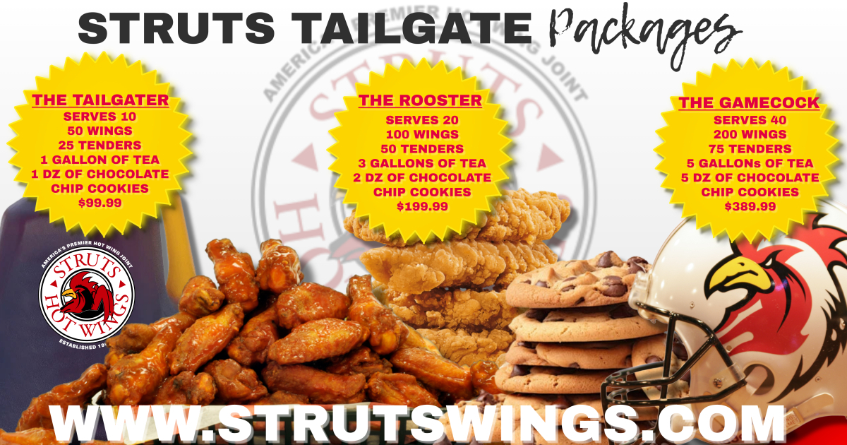 StrutsWingsJAX's tweet photo. Struts tailgate packages are a great choice for any game day celebration, providing catering options for a your tailgate party. Whether it is Friday Night Lights, College Football Saturday, OR NFL Sunday! #Struts #StrutsWings #Tailgate #FridayNightLights #CollegeFootball https://t.co/uushBittJn