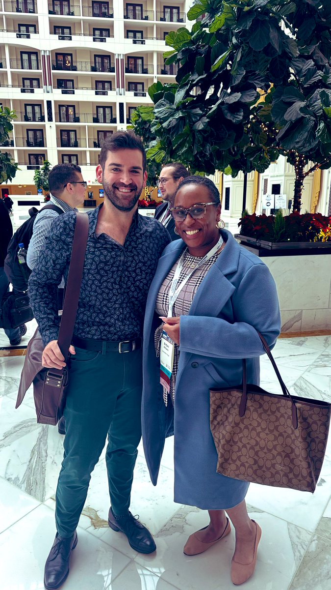BDMWilliams's tweet photo. One of my favorite parts of conf attendance is catching up w/ faculty from my Alma Maters — I got a moment to chat with some of my  Professors from @TTUEducation at two different conferences this week #ASHE2024 #2024APPAM my heart is full— I hadn’t seen them since graduation!❤️🖤 https://t.co/hj5lZRxLgt