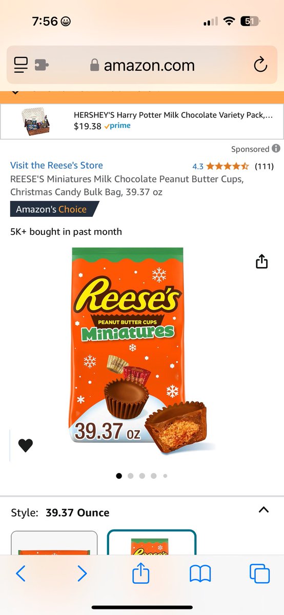 Craving!!!!!! It was quite the day subbing! 🤪 <a href="/amazon/">Amazon</a> <a href="/reeses/">REESE'S</a> #peanut buttercup

amazon.com/hz/wishlist/ls…