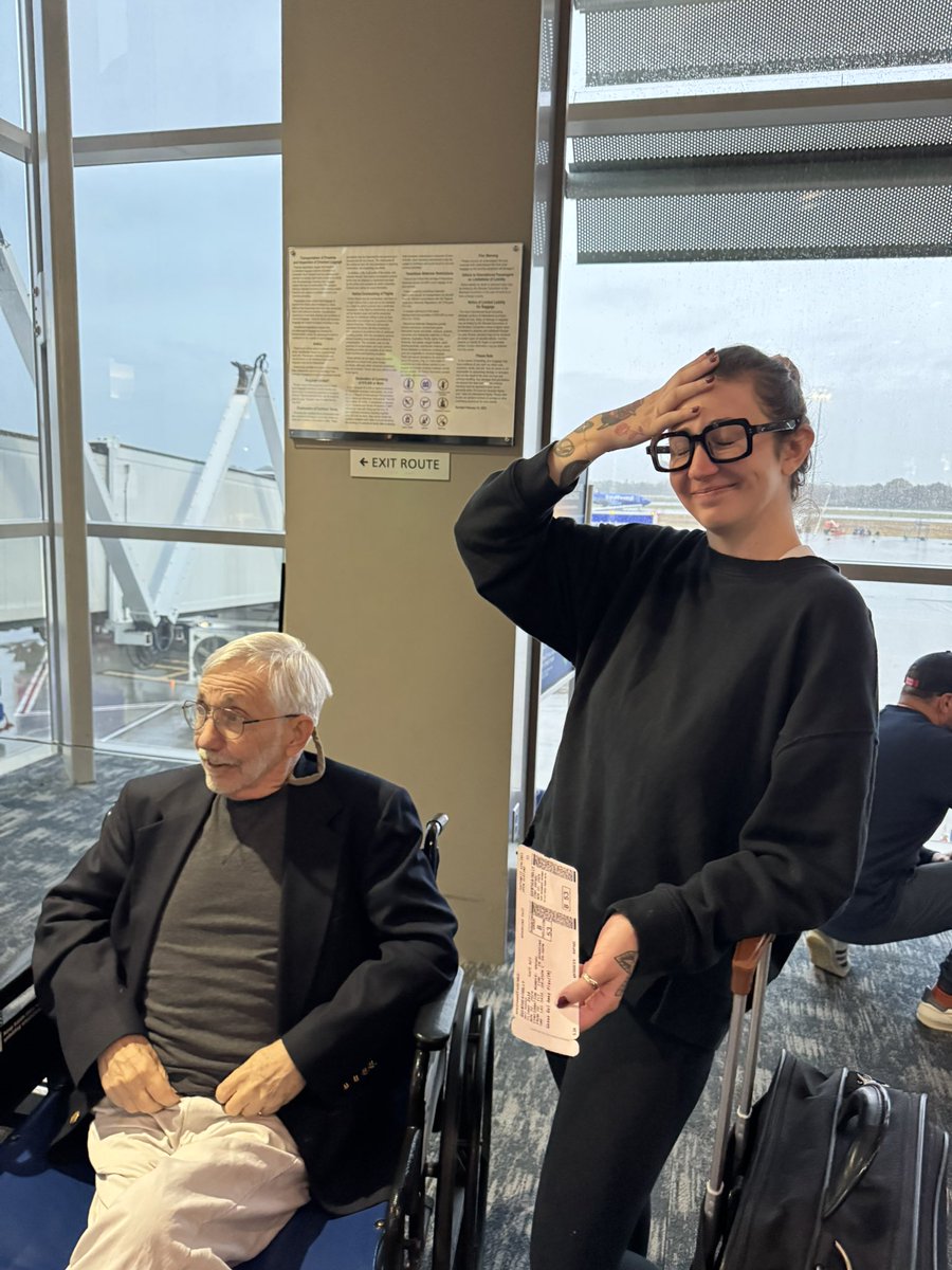 sglohansen's tweet photo. this has been the most stressful travel of my life but @johnsummit my grandpa &amp; i are otw to vegas https://t.co/PqSg6YL5Pz