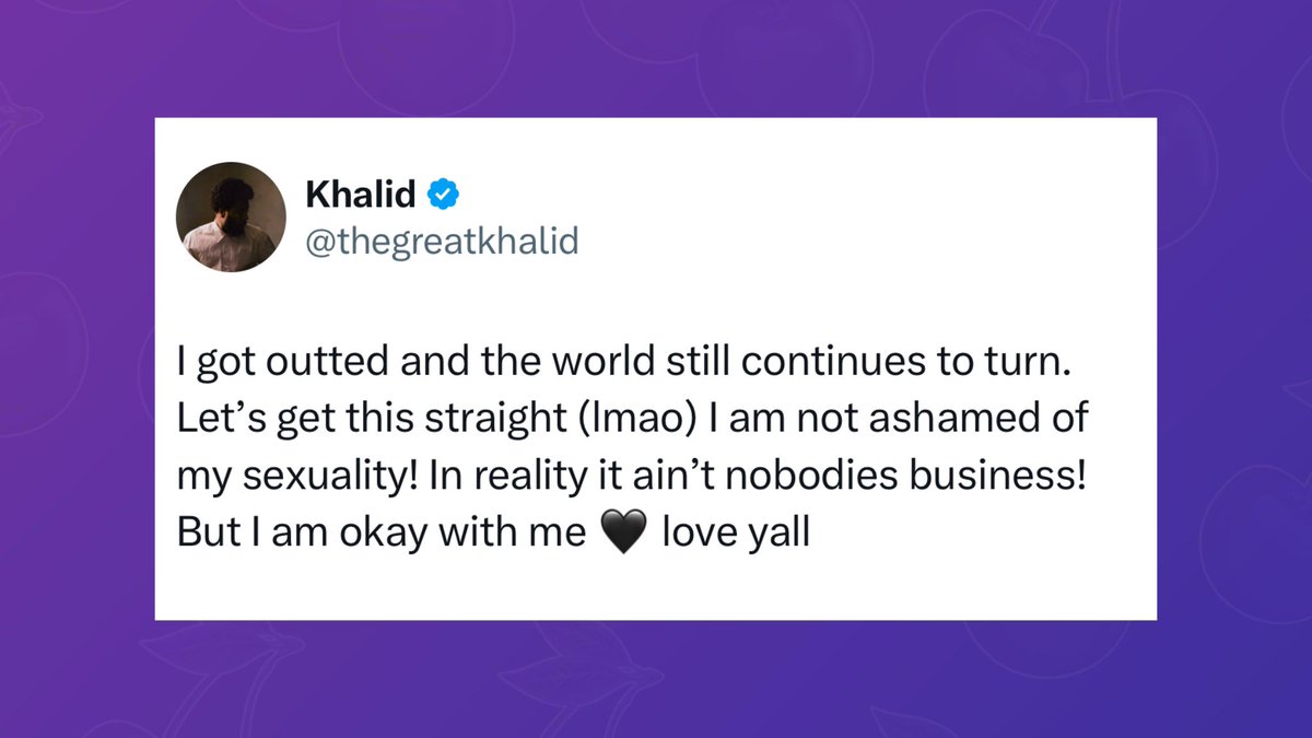 PopBase's tweet photo. Khalid responds to being outed: https://t.co/xENnB1Jh2u