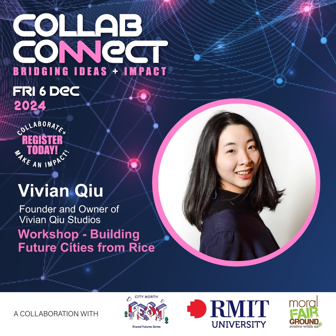 MoralFairground's tweet photo. 🌟 The CollabConnect Program is Live! 🌟

Explorehands-on workshops &amp; creative sessions driving the social enterprise movement.

🎨✨ Spotlight: Vivian Qui’s Building Future Cities from Rice workshop.

🎟️ Tickets $10–$40. Join us 6 Dec at RMIT!
https://t.co/kT40gLdd9z https://t.co/Kpqq8Is9ux