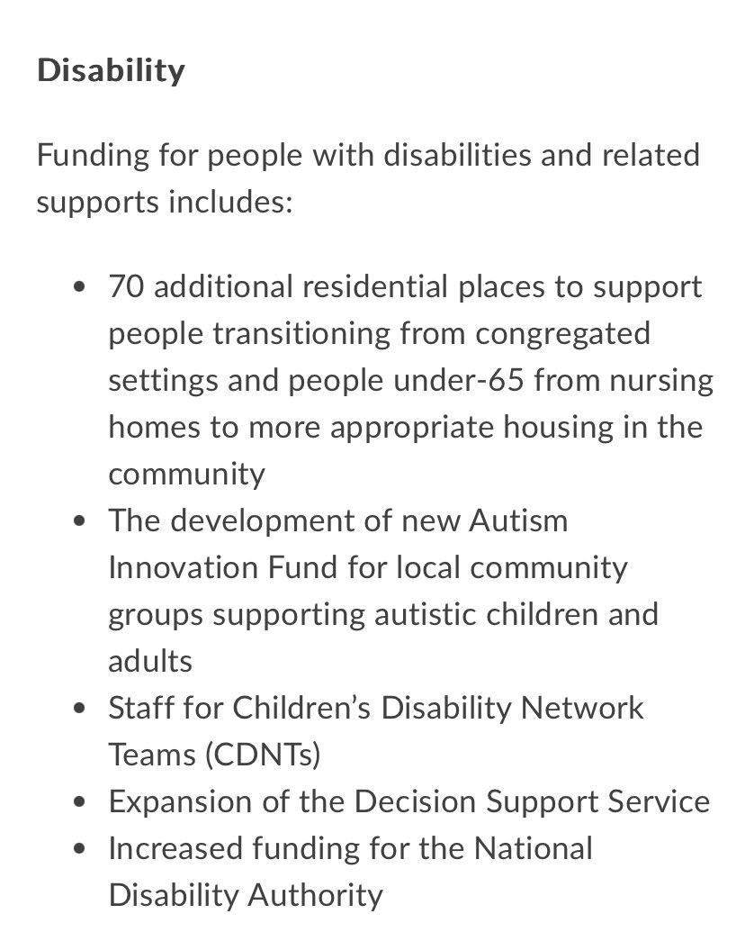 MaxFitzgibbon's tweet photo. Seen this video a few times and decided to check what was in the budget in relation to disability support, it would be great if Simon Harris or anybody in government could clarify the numbers in some parts below as it is rather vague. https://t.co/8PKjG3qkn3