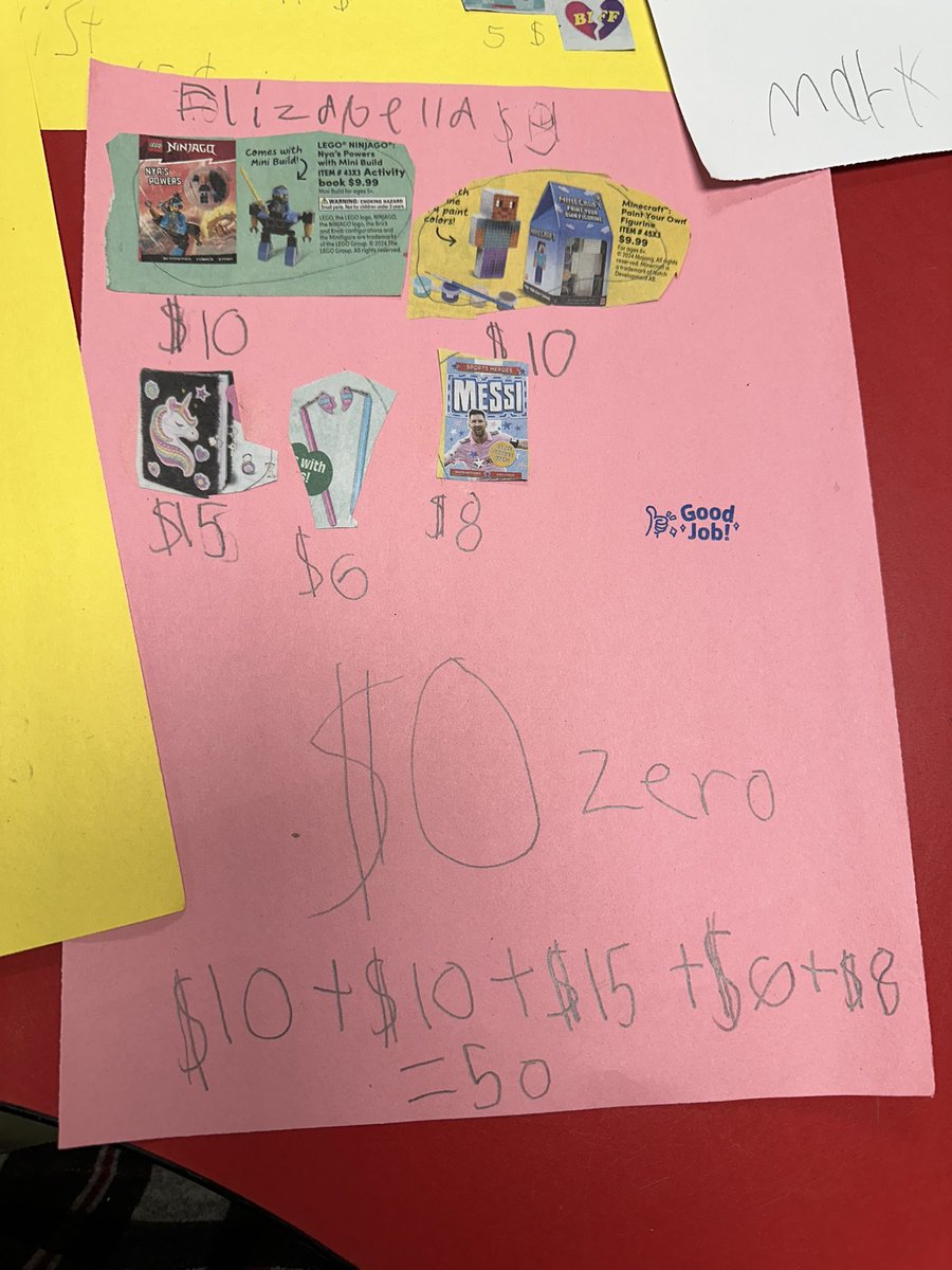 heather_desorbo's tweet image. We have been learning about money in our second grade classroom. We decided to give them a real world experience and have them create a book fair wishlist. They had $50 to spend. Watching them make decisions was half the fun!  They did great! #teacherwin #studentengagement
