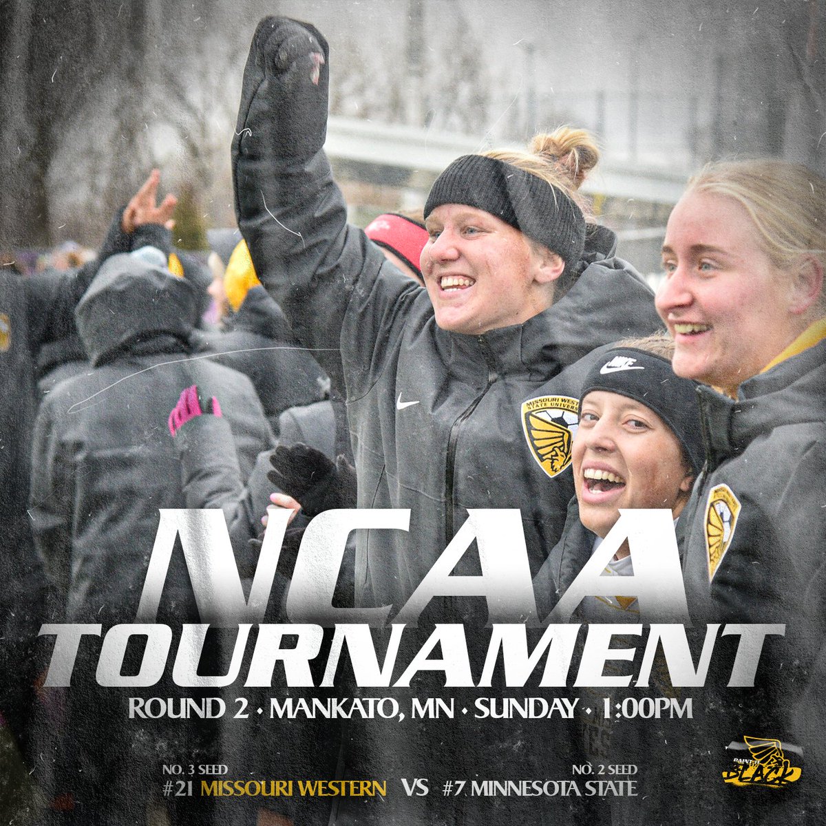 ⚽️NEWS: Round 2⃣ is set 🍿

#21 <a href="/GriffonSoccer/">Griffon Soccer</a> (16-2-3) will face host #7 Minnesota State in the next round of the NCAA Tournament!

📺 - bit.ly/4eZxx7b
📊 - bit.ly/40UjlsC

#PaintItBlack🏴 |  #GriffUp🦅🦁