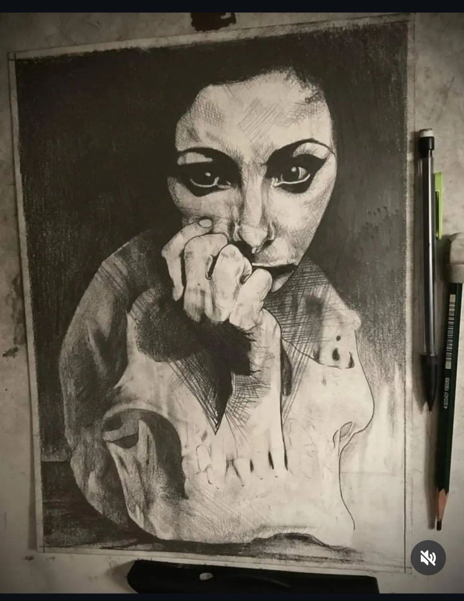MHHolesapple's tweet photo. It's a sketchy! Lost in her gaze, haunted by what's behind. A moody pencil sketch where intensity meets the ethereal.

#Art #Drawing #Sketch #PencilArt #Surrealism #MoodyArt #ArtistOnX https://t.co/zzQ2Czvl06