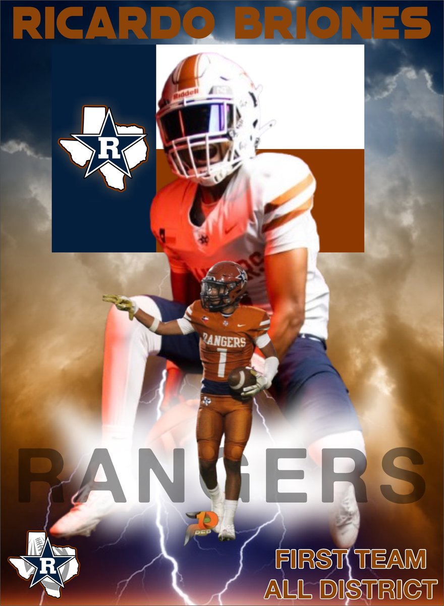 Congratulations to our first team district 1-4A receiver and defensive back <a href="/rbriones_/">Ricardo Briones</a>