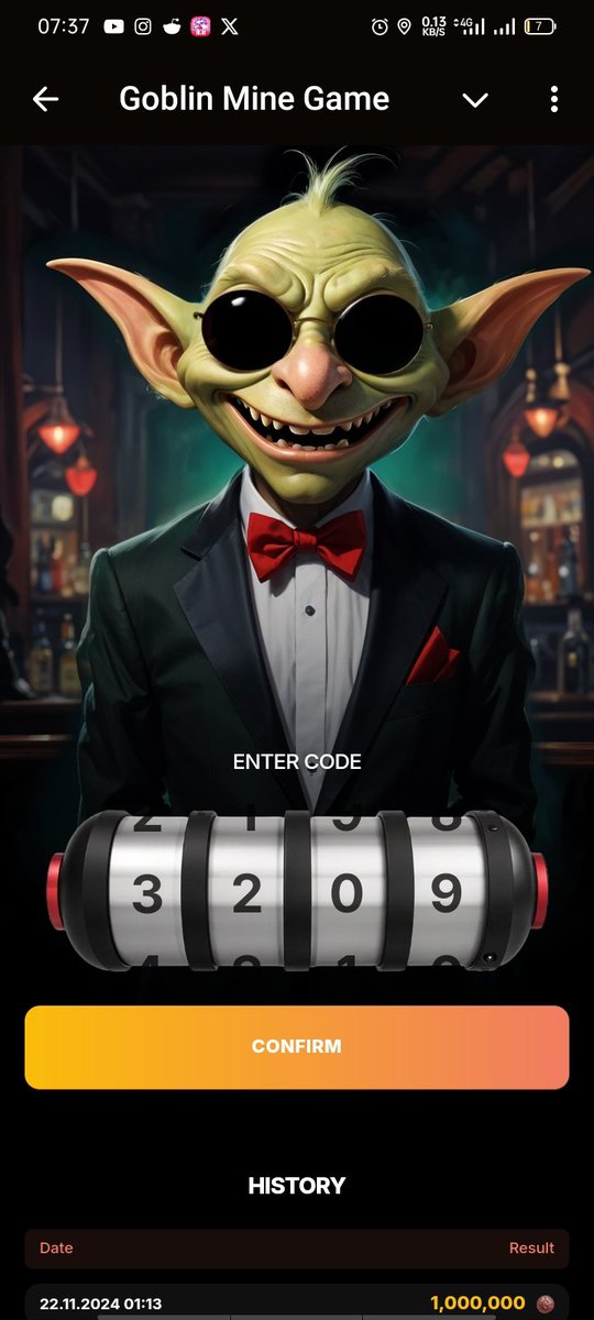 FastRichest's tweet photo. 🌟GOBLIN Mine New Code for today (21 November) : 3209
Join now: https://t.co/n2KPE6VBC1
Let’s go earn some crypto! 🚀
#GoblinMine #goblincode #spincode https://t.co/f5SKib3F9k