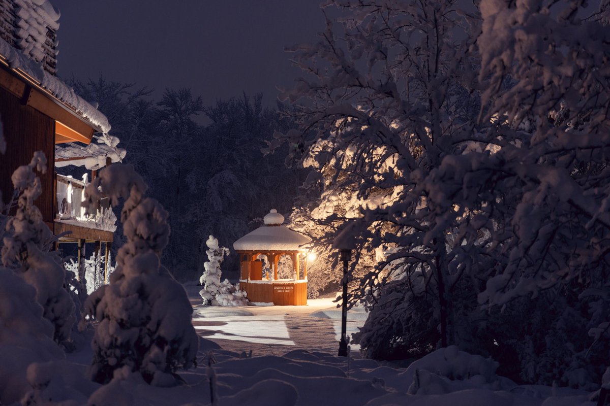 It’s not officially winter, but it sure looks like it. #lakenaomi #snow