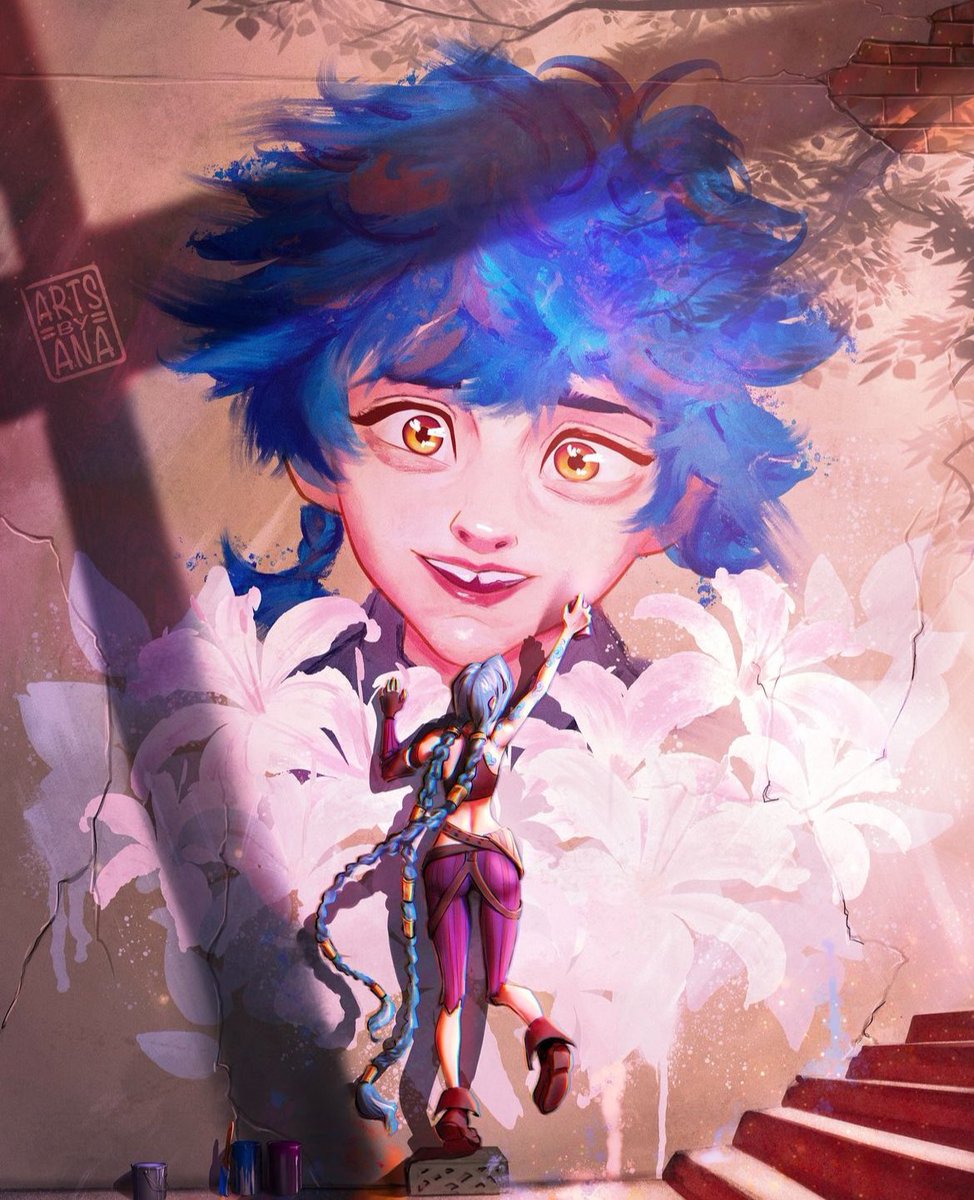 _xGurci_'s tweet photo. Jinx is painting a mural of Isha… #arcane #isha #jinx https://t.co/Hm33HrKie8
