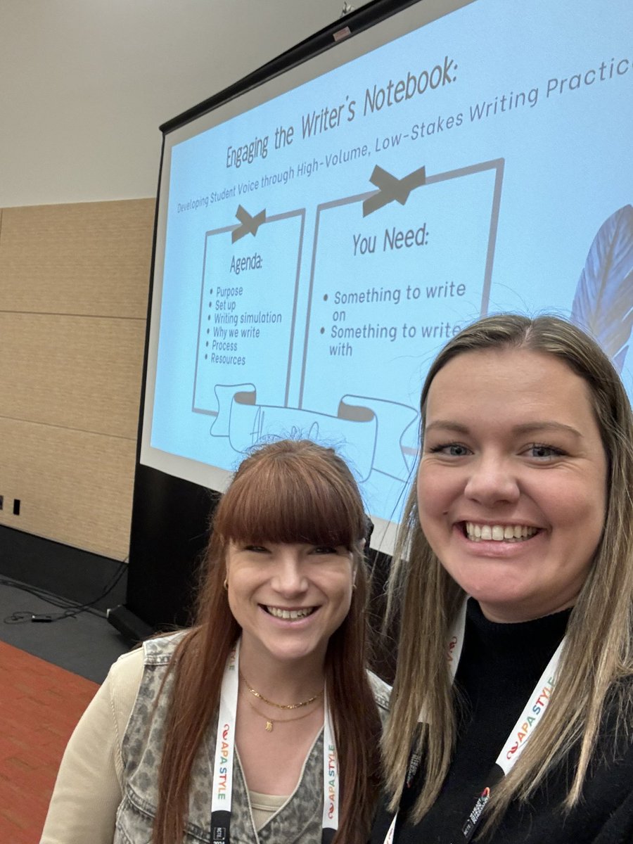 hebron9th's tweet photo. Mrs. Madewell and Mrs. Vick presented on engaging the Writer’s Notebook at the National Council of Teachers conference! 👏 

Way to represent Hebron 9 and Lewisville ISD! https://t.co/lRP0xb4ZXX