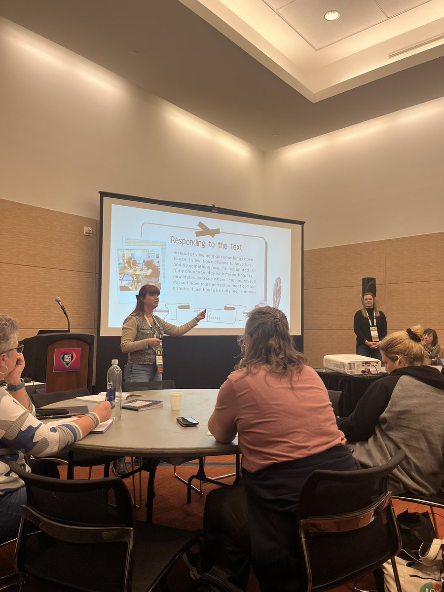 hebron9th's tweet photo. Mrs. Madewell and Mrs. Vick presented on engaging the Writer’s Notebook at the National Council of Teachers conference! 👏 

Way to represent Hebron 9 and Lewisville ISD! https://t.co/lRP0xb4ZXX