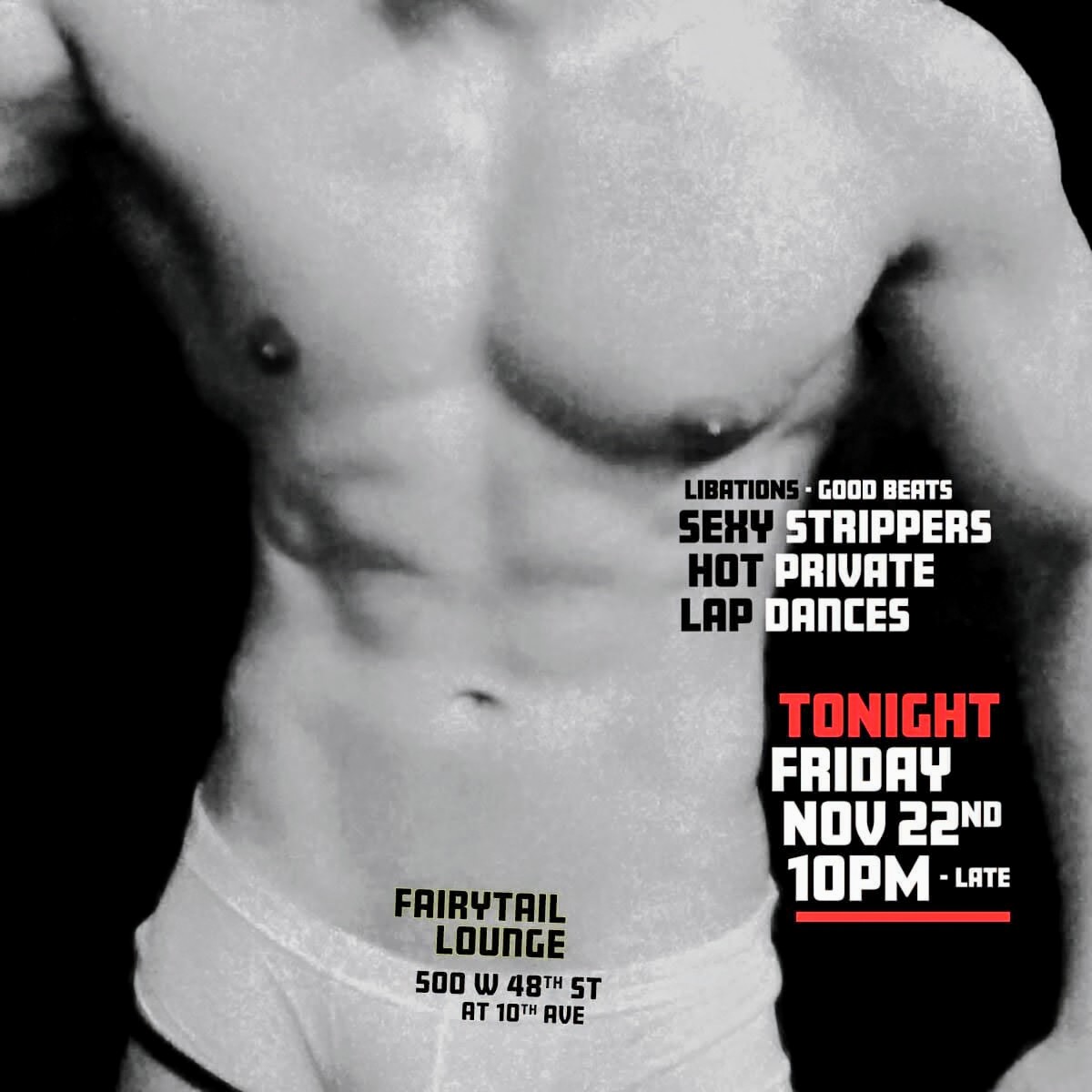 sundayBEST48's tweet photo. Come in from the cold. Hot gogo boys, stiff drinks, beats, good times, and sexy lap dances are @FairytailLounge TONIGHT. 500 West 48th Street. 10PM 

#NYC #gaynycnightlife #viernes #nuevayorkgay #gaystripclub @GetOutMagMike @NYGayNightlife @gaybars @GayNYCNightlife @fairytailnyc https://t.co/ccW5E9hEat