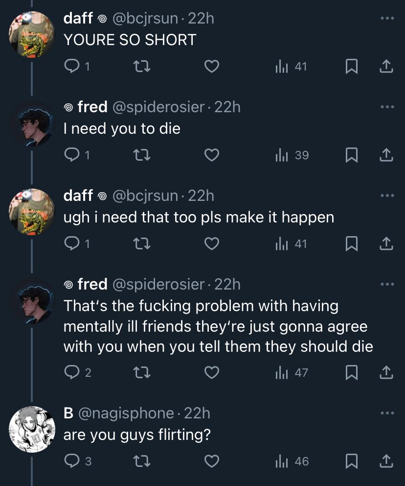 mtwtstruggles's tweet photo. why do i feel like i'm reading a fucking socmed whenever these two show up on the tl istg https://t.co/BnJ6lKn1CV