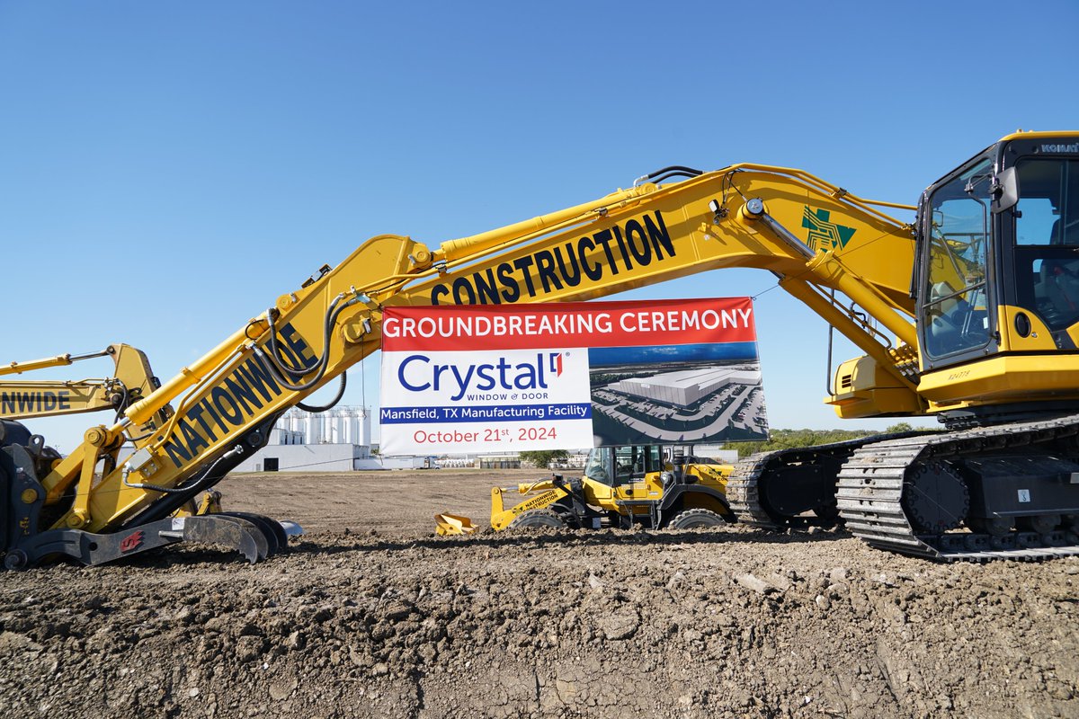 DoorCrystal's tweet image. We’re thrilled to announce the groundbreaking of our brand-new manufacturing facility in Mansfield, TX. This expansion marks a big step forward in our commitment to delivering custom, made-to-order windows to fit every budget.

#CrystalWindows