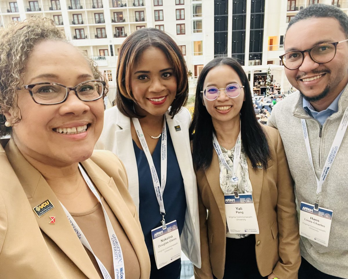 🌟 Happening Now, #2024APPAM 🌟 3:30 PM to 5:00 PM| “Administrative Decision Making, Blame, and Burden” with VCU Wilder School of Government and Public Affairs, Nakeina E. Douglas-Glenn, PhD , Director Research Institute for Social Equity (RISE) 📍 Location: Camellia 2