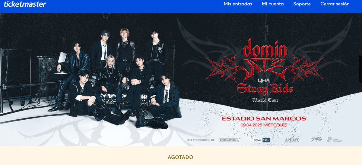 StrayKidsPeru_'s tweet photo. OFICIALMENTE STRAY KIDS HACE SOLD OUT EN LIMA - PERÚ 🇵🇪🥳 
@Stray_Kids
@jypnation 
@stay_support 
@LiveNation 
@LiveNationKpop 
@livenationperu 
@TicketmasterPE 
#StrayKids #StrayKidsEnPeru #StrayKidsinPeru #dominATE #dominATE_LIMA #dominATE_PERU #YouMakeStrayKidsStay https://t.co/a90m2ZixUu