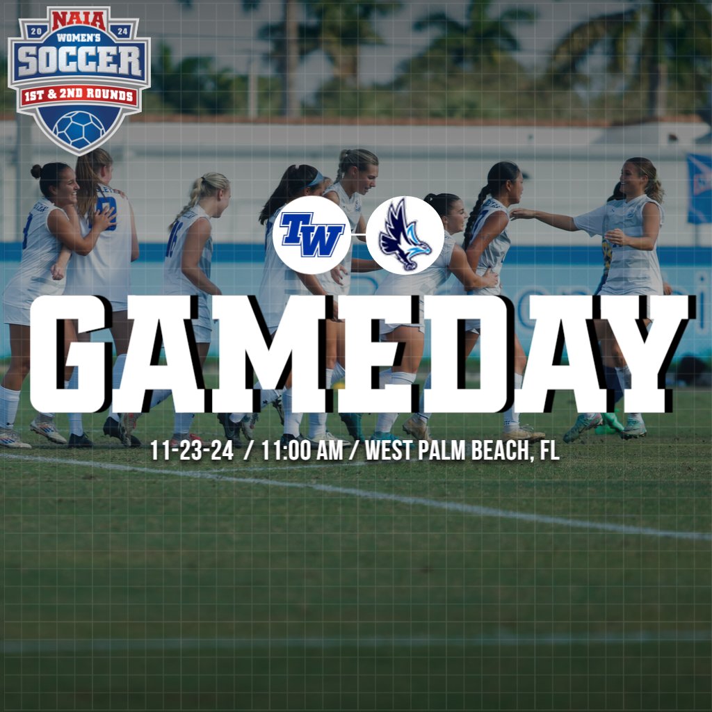 IT'S NATIONAL TOURNAMENT GAMEDAY! <a href="/SoccerTwu/">TWU Women’s Soccer Players Page</a> faces #3 Keiser University for a trip to the Round of 16 of the NAIA National Tournament. GAMEDAY info ⤵️:
📍West Palm Beach, FL
⏰11:00 AM ET
⚽️vs. Keiser
📈bit.ly/4hXkDcq
📹bit.ly/3UCGexB ($)
<a href="/DPASports/">Daily Post-Athenian Sports</a>