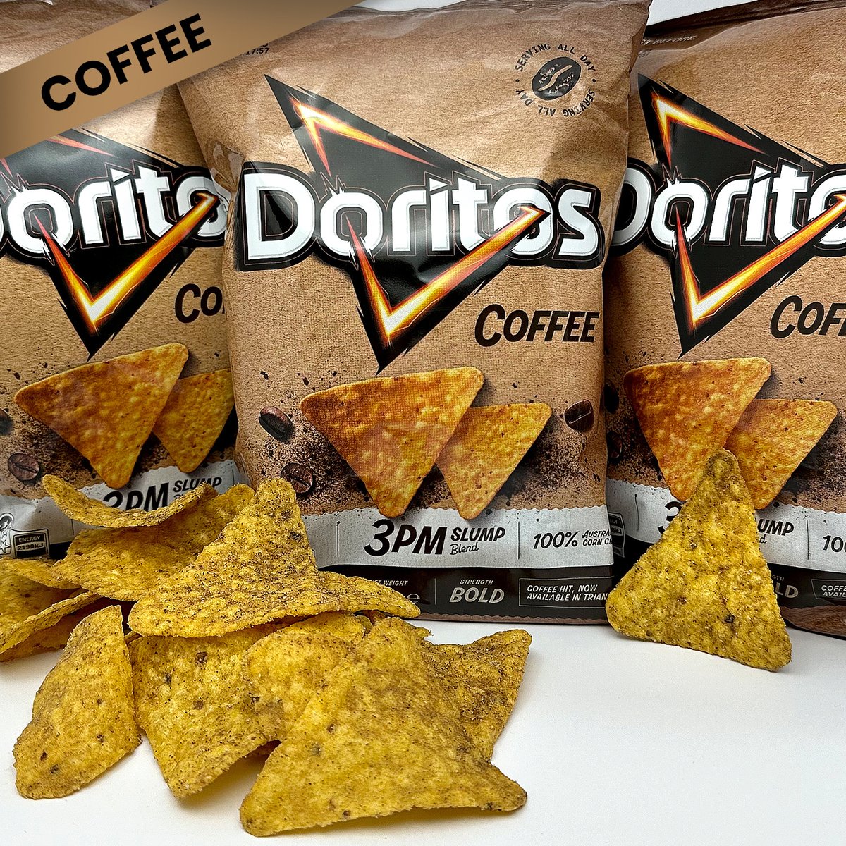CandyFunhouseHQ's tweet image. Coffee Doritos are here!☕🔥 but are you seeing what we're seeing...👽

#coffeedoritos #snackupgrade #weirdflavors #newproducts #newcandy #coffee #coffeechips #doritos #newdoritos