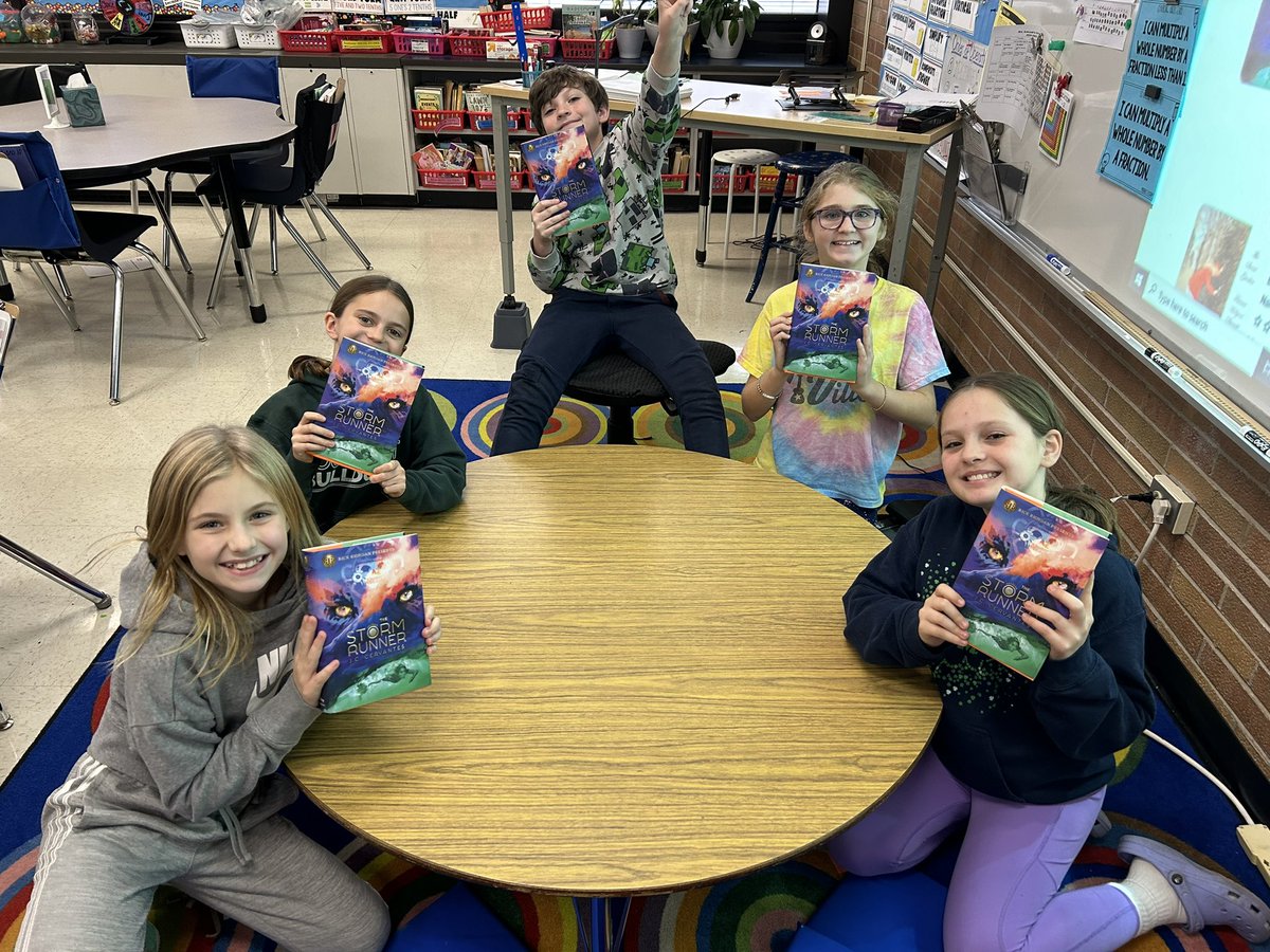 To enrich our #CKLA unit on Early American Civilizations, 5th grade Project TREE read “The Storm Runner” which is based on Maya mythology. Thank you <a href="/booster_sw/">SWBooster</a> for providing us with the books! We loved it! <a href="/DisneyBooks/">Disney Books</a>  #BeEvergreen #EPSD124