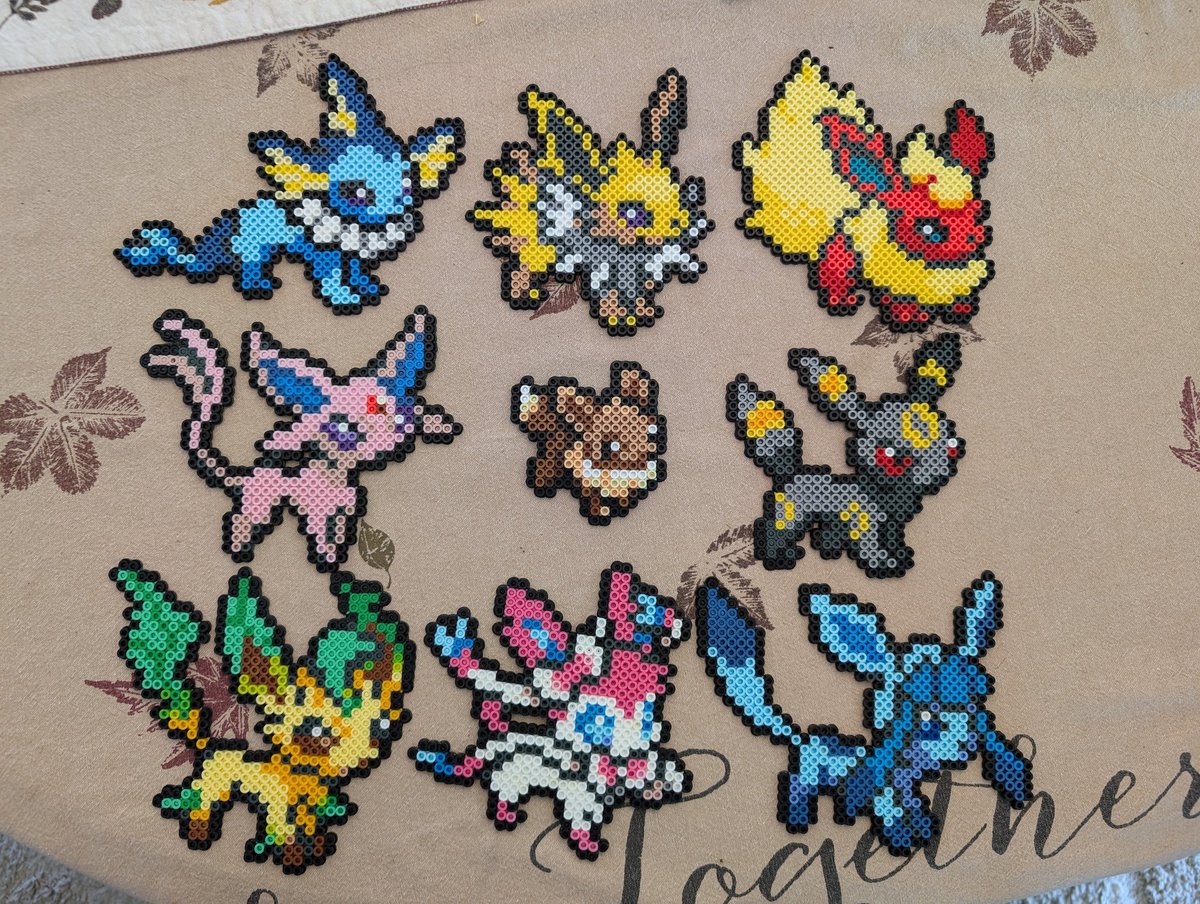 And we are done! With phase one! Now to work on phase two of the project, which should be a lot faster. Can you guess what it is? 

#pokemon #eevee #eeveelution #perler