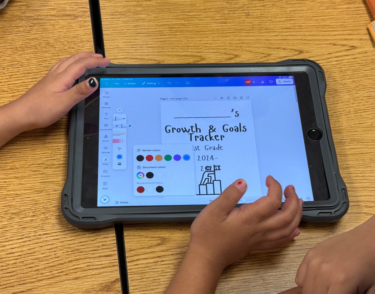 amyleitner06's tweet photo. 🤩Students in 1st grade at @FBEMustangs taught their peers how to use @Canva! They created personalized data trackers and customized Thanksgiving menus—teamwork and creativity in action! Great job @MrsHaleySmith and Stacey Mullins! #CFBInnovates @FBEMustangs #fbebestschoolever https://t.co/lK4XMu9jMz