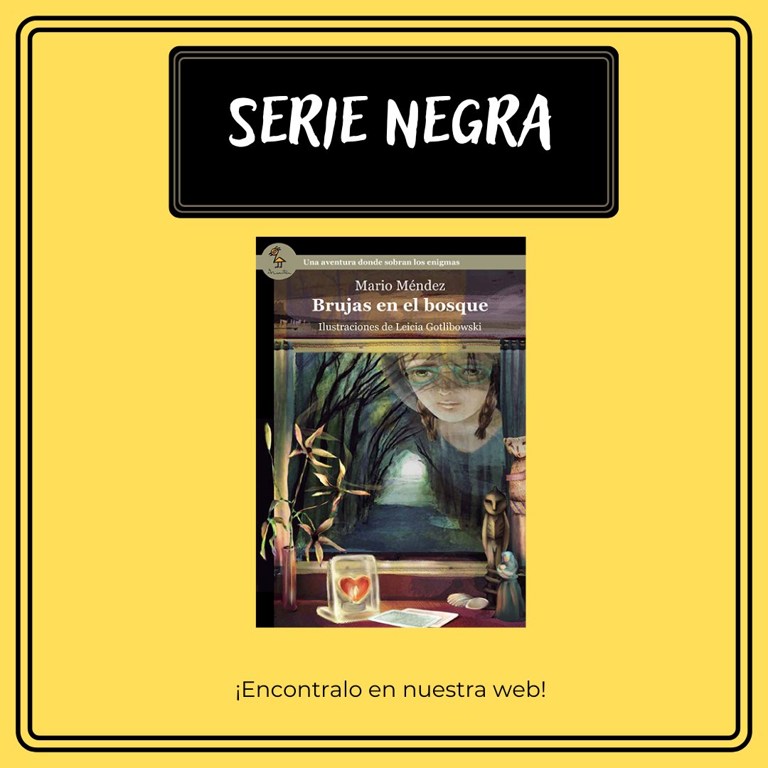 Traemos la 🖤Serie Negra🖤, para grandes lectores: con un libro lleno de misterios donde acompañarás a dos hermanos en unas vacaciones 🏖 que se transforman en una película de terror hecha realidad 📹.
🔍 Encontralo en nuestra web: e-amauta.com/libro/brujas-e…