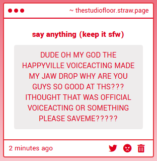 TheStudioFloor's tweet photo. this is very sweet, thank you! our team is very talented, we'll be getting back on the happyville grind soon, thanks so much for watching!! https://t.co/o64fawH4pU