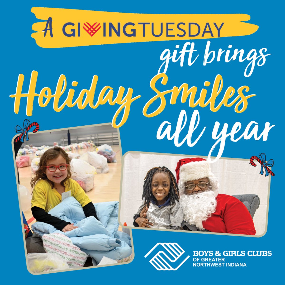 #GivingTuesday is ONE week away! Join us in celebrating a global movement by making a local impact. Your gift will provide a Club Kid with warm clothes, toys, and a full belly during our Christmas to Remember event.  Donate early at: bgcgreaternwi.org/christmastorem…