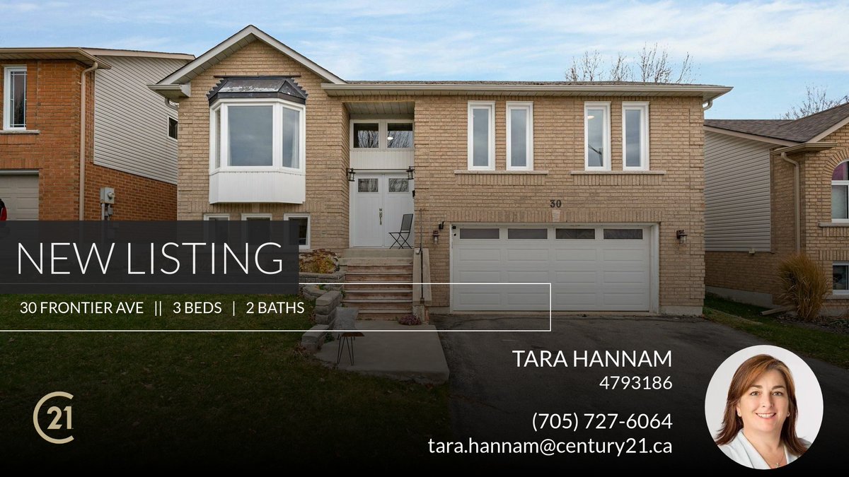 📍 New Listing 📍 Take a look at this fantastic new property that just hit the market located at 30 Frontier Ave in Orillia. Reach out here or at (705) 727-6064 for more information

Tara Hannam
Sales Representative
Century 21 BJ R... homeforsale.at/30_FRONTIER_AV…