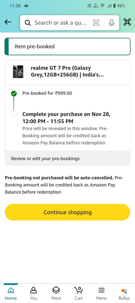 us2182's tweet photo. @realmeIndia #RealmeIndia_Contest
#realmeGT7Pro
#realme
@realmeIndia 🇮🇳
I'm already pre-booked check my screenshot and My Google search screenshot for #Contest https://t.co/0j3LD8pSwb