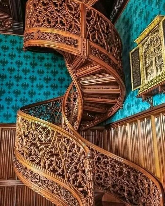 Jefersonnasa_'s tweet photo. 8. Una escalera de caracol de estilo gótico tallada en un solo árbol en 1851, en el castillo de Lednice (República Checa), como símbolo del progreso hacia el «último paso», con nuestros objetivos. https://t.co/bDJJQbRmV1
