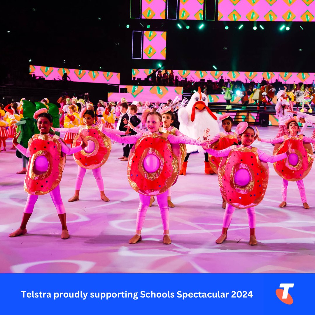 Our Presenting Partner, <a href="/Telstra/">Telstra</a>, is celebrating 19 years with the Schools Spectacular and would like to wish all students involved in Schools Spectacular 2024 the best of luck for the event and a fabulous future. #Telstra #sponsor  #NSWDepartmentofEducation #Spec24