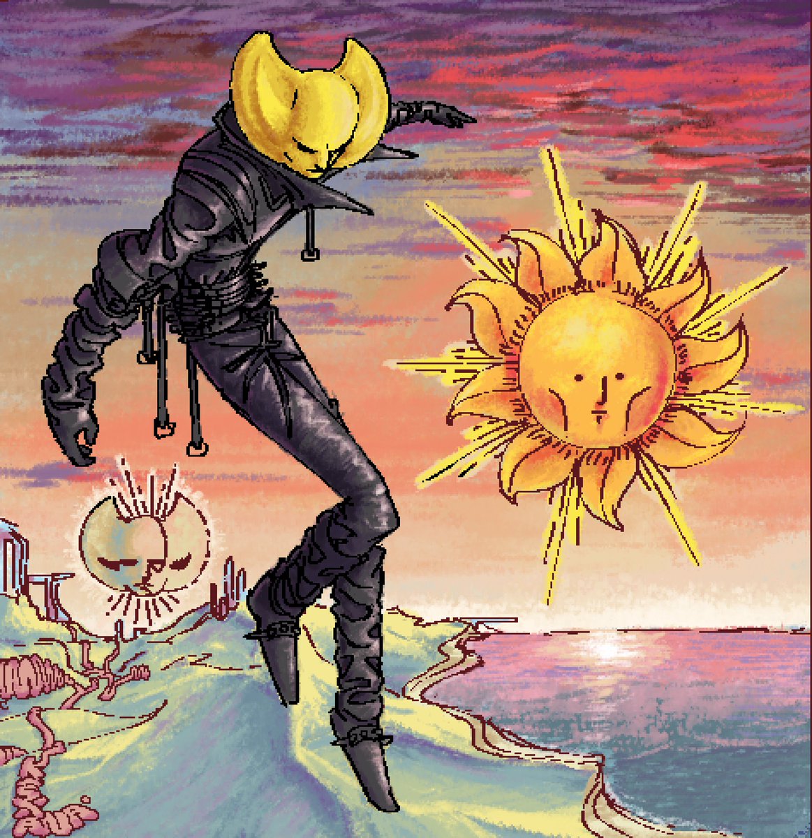 twilight sorrow in the wind swept sky,
exert pressure to permeate the path
of one confused that yields a cry
on a road to exonerate thy wrath
gibbous creature of the cosmic alibi
#hylics